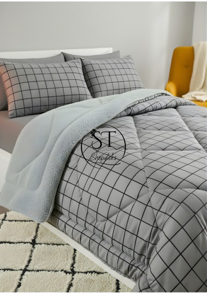 Çift Kişilik Welsoft Puffi Yorgan 195X215 | 2 Adet Yastık Kılıflı | Pamuklu % Puffi