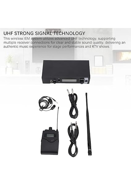Kulak Monitör Sistemi, Uhf 550 Ila 590MHZ, Belt Spack Verici ve LCD Ekranlı Alıcı, Canlı Performans Stüdyosu Bantları Için Uhf Professional Iem Sistemi (Ab Fişi) fiyatları