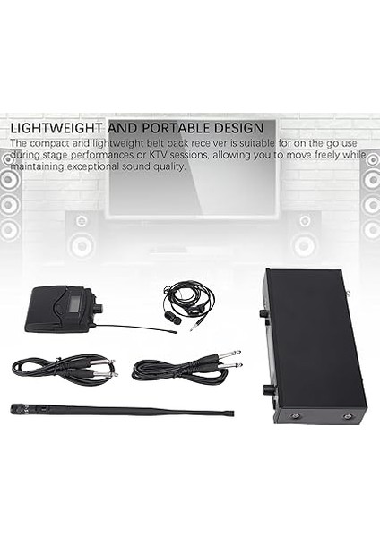 Kulak Monitör Sistemi, Uhf 550 Ila 590MHZ, Belt Spack Verici ve LCD Ekranlı Alıcı, Canlı Performans Stüdyosu Bantları Için Uhf Professional Iem Sistemi (Ab Fişi) fırsatları