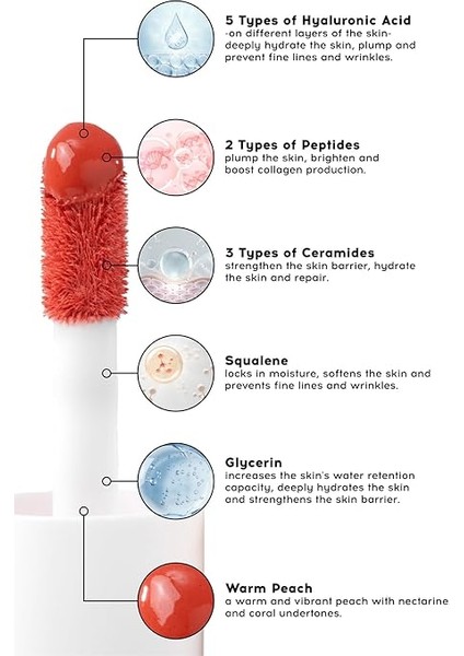 Co. Allık Ruj Göz Farı Glow Tint Warm Peach, Nemlendirici Makyaj, 503 Şeftali, Hyaluronik Asit Peptit modelleri