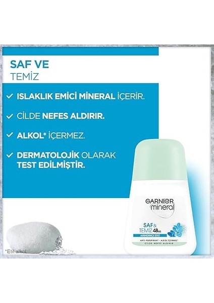 Mineral Saf&amp;temiz Arındırıcı Etki Roll-On Deodorant indirimleri