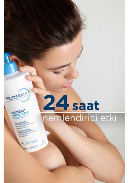 Bioderma Atoderm Ultra Vücut Kremi - 500 Ml, Kuru Ciltler Için Besleyici ve Nemlendirici Formül, Gözenekleri Tıkamayan