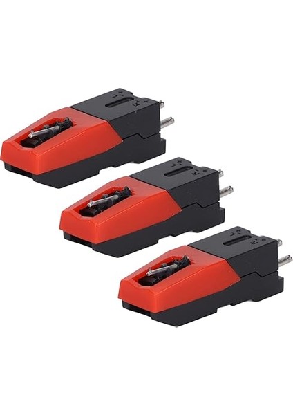 Iğnesi, Pikap Kartuşu Pikap Iğnelerinin 3 Adet Pikap Iğnesi ile Değiştirilmesi Pikap Için Antika Yedek Fonograf Kalemi (Alüminyum Direk)