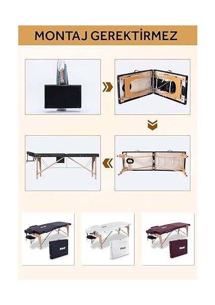 55003 Siyah Çanta Şeklinde Katlanabilir Masaj Masası Kılıf Hediyeli fiyatları