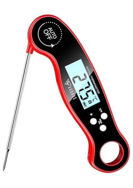 Et Termometreleri, Anında Okunabilen Suya Dayanıklı Gıda Termometresi, Arkadan Aydınlatmalı Dijital Pişirme Termometresi, Fodable Uzun Prob, Otomatik Açma/kapama, Mutfak Için Barbekü Termometresi, Süt, Şekerleme, Su, Kızartma