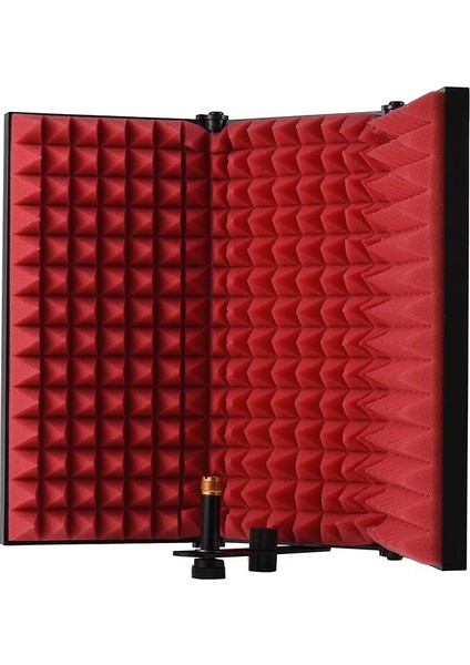 Kapılı Profesyonel Stüdyo Mikrofonu Yalıtım Kalkanı Katlanır Pop Filtre Mikrofon Yüksek Yoğunluklu Eva Köpük Ses Emici Ekipmanı ile Rüzgar Perdesi