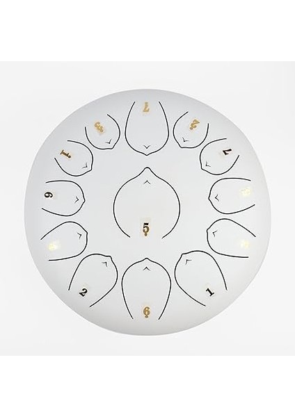 JTN-1213 13 Ses Ton Çelik Handpan Tongue Davulu, 12 Inç, Beyaz fırsatları
