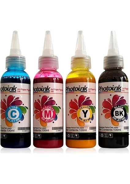 Epson Süblimasyon Mürekkepler, 4 Renk Süblimasyon-Transfer Baskı Için 100 gr Mürekkep