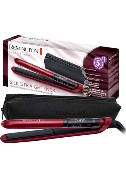 Saç Düzleştirici Silk (Kadifemsi Pürüzsüz ve Parlak Saçlar Için Ipek Proteinli Çift Katmanlı Seramik Kaplama) LCD Ekran, 150-235°C, Maks. 30 Saniye 240°C, Düzleştirici S9600