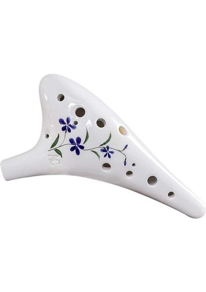12 Delik Yuvarlak Kafa Seramik Ocarina Alto C El Lı Enstrüman Kordon Müzik Skoru ile Müzik Lover ve Öğrenen Için Koruyucu Çanta