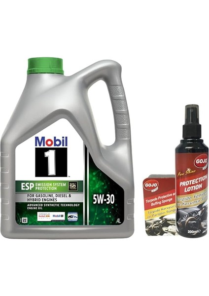 1 Esp 5W30 Motor Yağı 4 L + Gojo Araç Bakım Seti