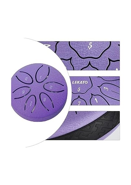 Dil Davul Pan Davul Perküsyon, Mini Davul El Panası, Mini Düz Davul, Çelik Dil Davulu, Çocuklar ve Yetişkinler, Eğitim, Eğlence, Meditasyon, Yeni Başlayanlar Için (Mor) modelleri