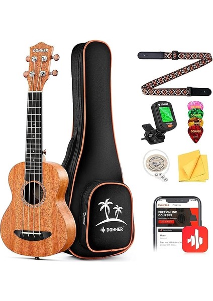 DUS-100 Soprano Ukulele Seti (Natural)