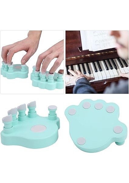 Parmak Eğitmenleri, Piyano Parmak Eğitim Cihazı El Düzeltici Gücü Egzersiz Gitar Piyano Için Anti Katlanır Düğme (Green) indirimleri
