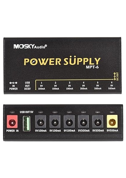 Bağımsız Kısa Devre Korumalı 6 Kanallı Gitar Pedalı Güç Kaynağı LED Güç Göstergesi Pedal D Gitar Efekt Pedalı Diğer Taşınabil Cihazlar Için Güç Kaynağı fiyatları