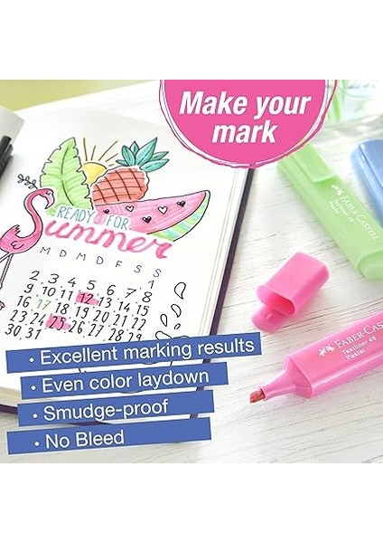 Fosforlu Kalem Seti, 8’li, Pastel Renkler, Su Bazlı Mürekkep, Kesik Uç, 3 Farklı Çizgi Kalınlığı, Dayanıklı ve Uzun Ömürlü fırsatları