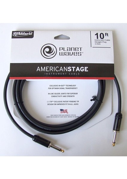 PWAMSG10 Amerıcan Stage Inst Cable-10 Çin Amerıcan Stage Inst Cable-10" (3.05M), 1/4" D