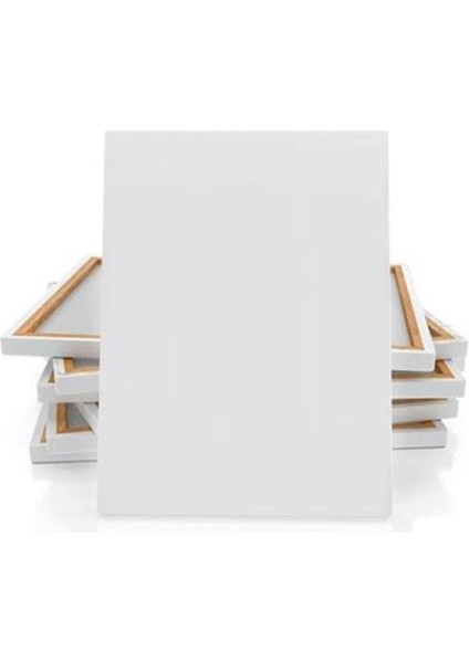 Pamuk Öğrenci Işi Kampanyalı Yandan Zımbalı Tuval 35X50 cm Resim Tuvali - 1 Adet - Boş Tuval