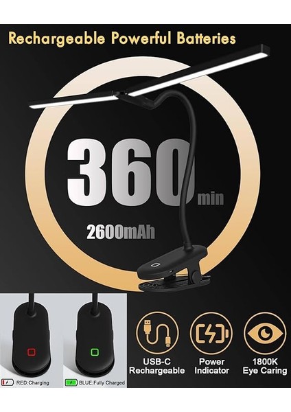 LED Müzik Standı Işıkları Pille Çalışan Klipsli Kuyruklu Piyano Için Piyano Işığı Kuyruklu Piyano Için Lambalar Müzisyenler Için Klipsli Işık Sanatçılar Ma Podyum Işığı Pille Çalışan indirimleri