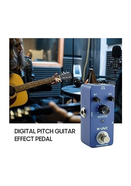 M-Vave Dıg Pıtch True Bypass'lı Gitar Efekt Pedalı 9 Pitch Shift Teri Çinko Alaşım Shell Mini Tek Tip modelleri