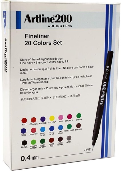 200 Fineliner 20 Renk Set