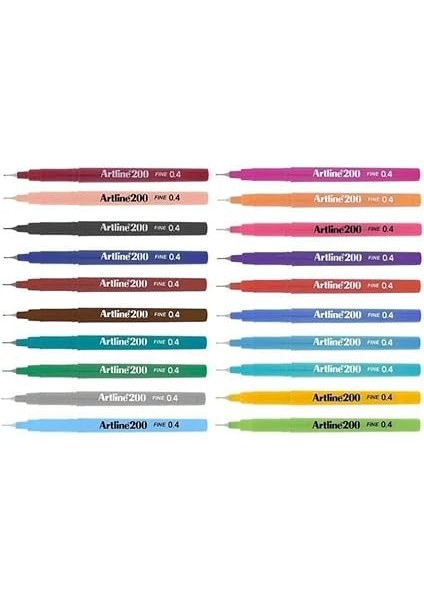 200 Fineliner 20 Renk Set indirimleri