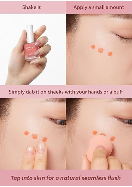 Meyve Kokulu, Nemlendirici, Doğal Görünümlü Sıvı Allık Juicy-Pang Water Blusher PK02 indirimleri