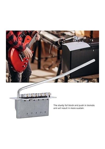 Elektro Gitar Tremolo Köprüsü, Strats Için Elektro Gitar Köprüsü Sq St, Gitar Yedek Parçaları, Tremolo Kolunda Itme, Kolay Kurulum fiyatları