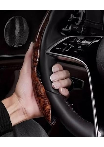 Ahşap Desenli Karbon Fiber Direksiyon Simidi Koruma Kılıfı 2'li Set Kaymaz Dayanıklı Şık ve Ergonomik Araç Direksiyon Kılıfı (Kahverengi) fiyatları