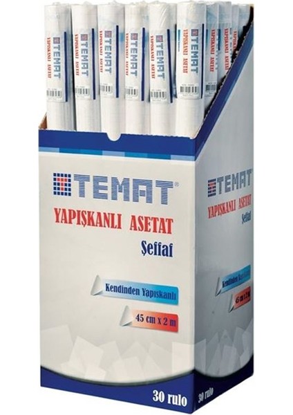 Temat 45 cm x 2 mt Yapışkanlı Asetat Rulo 10350