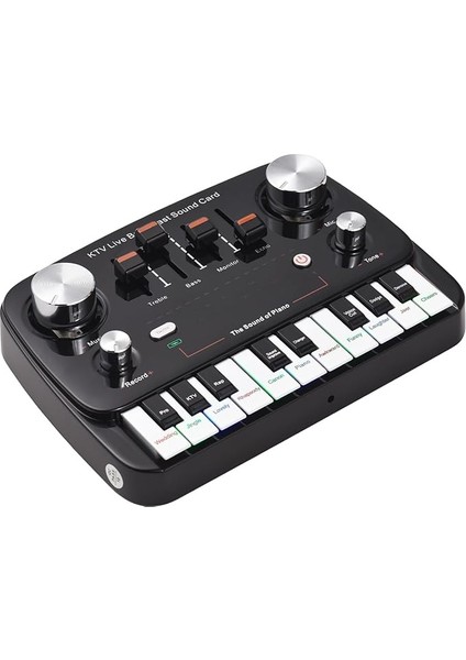 Gürültü Azaltma Çipi ile Ses Kartı, 1000 Mah Batarya Kapasitesi, 3.5mm Plug, 12 Seviye Elektrikli Ses, 11 Farklı Ses Efekti, 8 Efekt Modu, 5V/2A Şarj, Cep Telefonları ve Bilgisayarları Desteği, Me