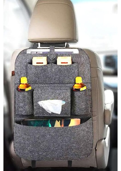 Adet Araç Koltuk Arkası Keçe Eşya Düzenleyici Oto Araba Organizeri Gri modelleri