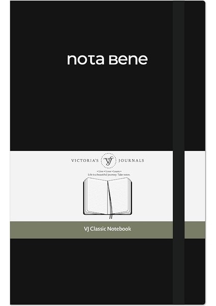 Journals Nota Bene Classic Sert Kapak Defter (Siyah, 13X21 Cm)