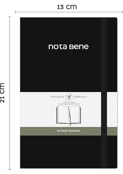 Journals Nota Bene Classic Sert Kapak Defter (Siyah, 13X21 Cm) fiyatları