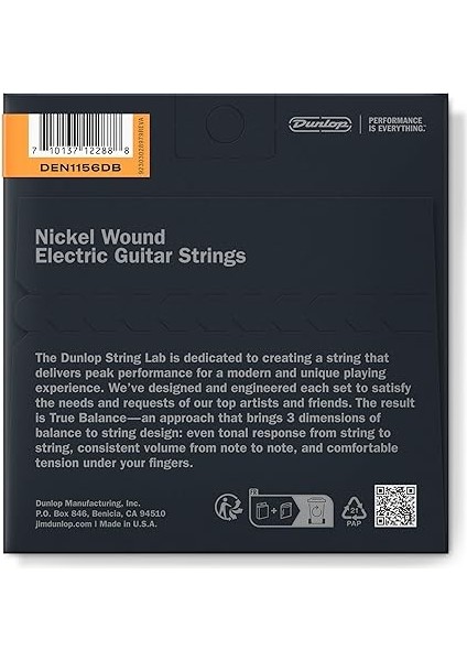 Dunlop Performans+Elektro Gitar Telleri 11-56 | Bırak B fiyatları