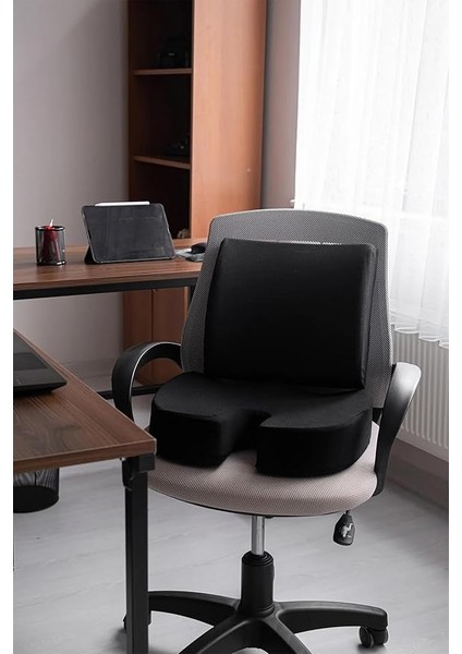Cocix Oturma Minderi Bel Yastığı Bel Destek Yastığı Ortopedik Visco Yastık Basur Minderi Ofis Minderi Set indirimleri