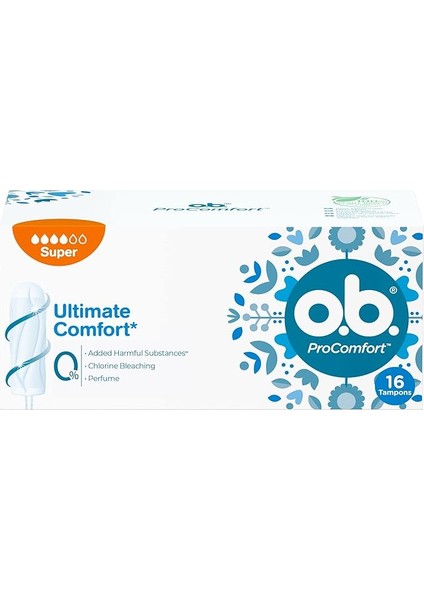 Procomfort Tampon Süper, 16'lı