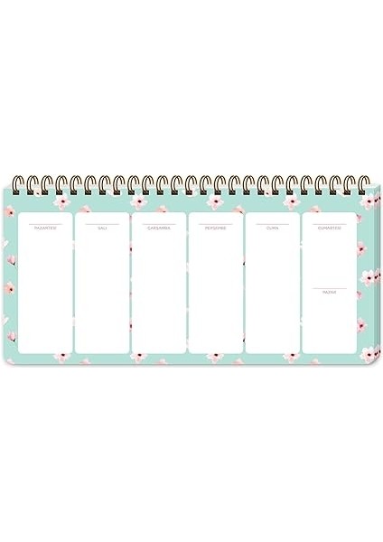 Color 13X27 Haftalık Planner - Su Yeşili fiyatları