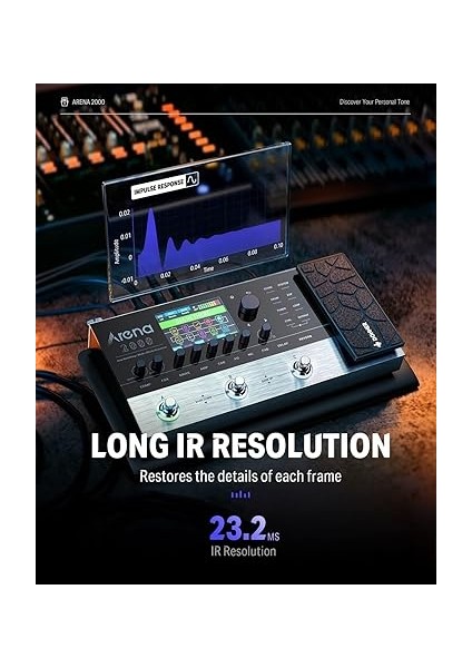 Çok Efekt Pedalı, ARENA2000 Gitar Pedalları, 278 Efektli, 100 Ir, Looper, Davul Makinesi, Amp Modelleme, Destek Xlr, Mıdı In fırsatları