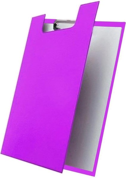 Kapaklı A4 1 Adet Renkli A4 Kapaklı Sekreterlik Klipsli Metal Mekanizmalı 80 Yaprak Kapasiteli Ofis Büro Mor
