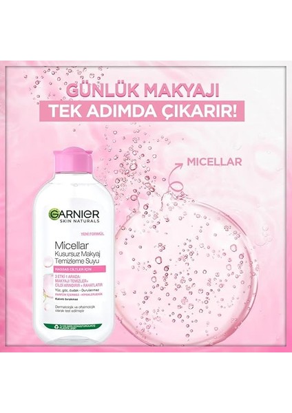 New York Lash Sensational Yelpaze Etkili Intense Black Maskara - Ekstra Siyah + Garnier Skin Naturals Micellar Kusursuz Makyaj Temizleme Suyu (200 Ml) fırsatları