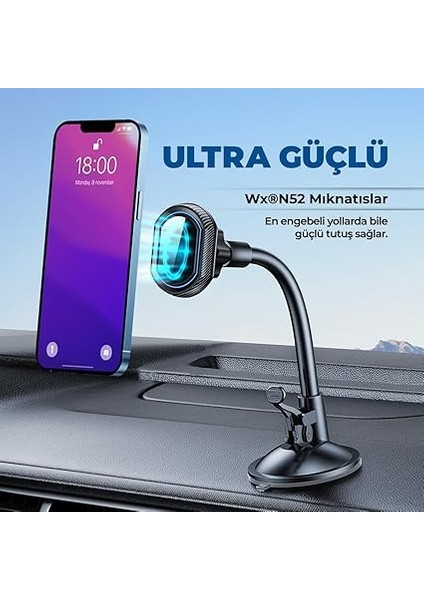 By Deji Güçlü Mıknatıslı Vantuzlu Araç Içi Telefon Tutucu - Vakumlu Akrobat Araba Telefon Tutacağı fiyatları