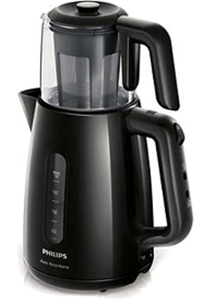 Daily Collection Çay Makinesi, 1700W, 1,9l Su Isıtıcısı, Otomatik Sıcak Tutma, Cam Demlik, HD7301/00