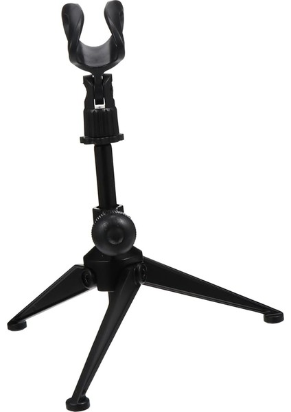 Stüdyo Kullanımı Için Döndürülebilir Mikrofon Braketli Sağlam Metal Tripod Standı Siyah