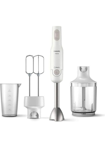 Daily Collection Promix El Blender Seti 700 W, Sıçrama Önleyici Bıçak Koruması, Ergonomik Tasarım, Xl Doğrayıcı, Ikili Çırpıcı, Beyaz, HR2546/00