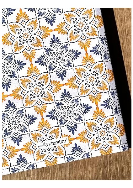 Tanıtım Amerikan Ciltli, A5 Kareli Not Defteri, 64 Yaprak, 90 Gr. Ivory Kağıt, 6 Farklı Kapak Tasarımı (Mediterranean Pattern Kapak Tasarım) modelleri