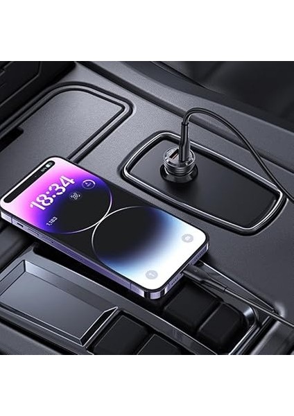 Transparent 45W Pd/qc Mini Araç Şarj Cihazı ve 1 Metre iPhone Hızlı Şarj Kablosu L35 - Blt-00 indirimleri