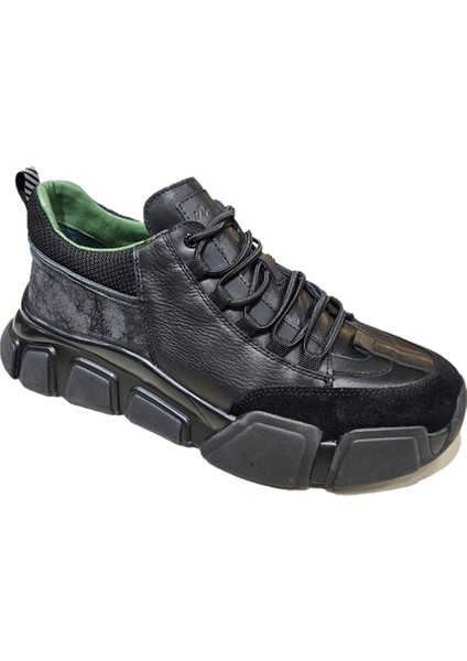 Hakiki Deri Kalın Taban Bağcıklı Erkek Sneaker Ayakkabı 20006