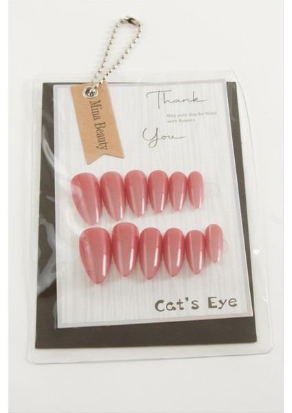shop Mina Beauty Kedi Gözü Takma Tırnak-Pembe fiyatları