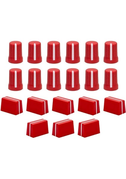 Techtools Chroma Caps Pro Pack (Red) | Chroma Caps Pro Paketi: 12X 90º Super Knobs, 5x Fader Pro, 3x Magvel Fader Pro.